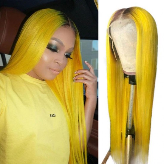 12 Colors! Colorful Wig Human Hair Mix Color Lace Front Wigs for Black Women