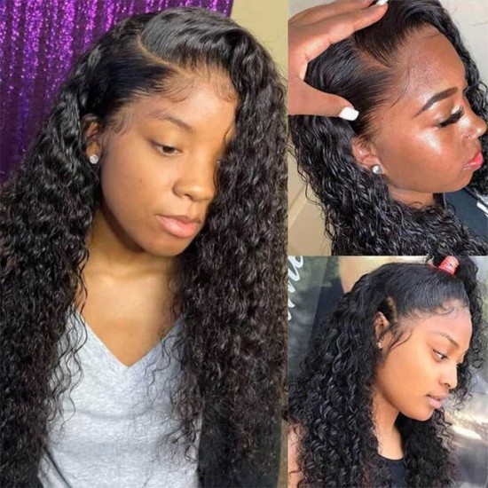 Curly HD invisiable Lace Front Wig Pre Plucked Wigs for Black Women