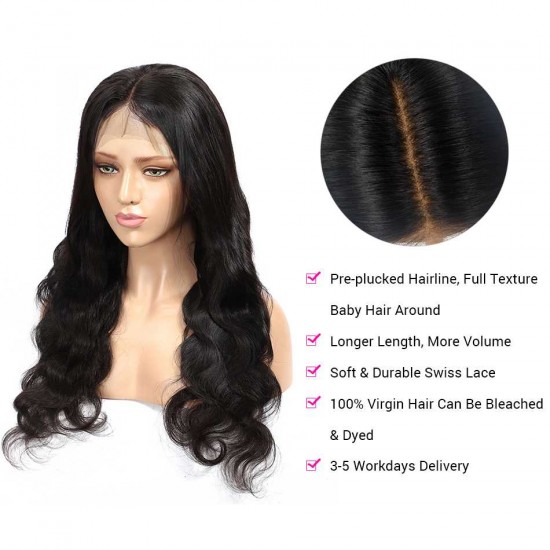 Melt Skin HD Lace Closure Wigs Water Wave Wigs Wet And Wavy Hair Wigs for Black Women