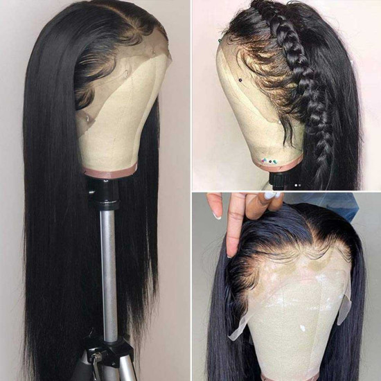 Perfect Straight HD Lace Front Wigs Human Hair Pre Plucked Hairline With Baby Hair