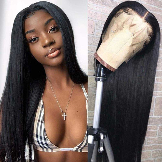 Perfect Straight HD Lace Front Wigs Human Hair Pre Plucked Hairline With Baby Hair
